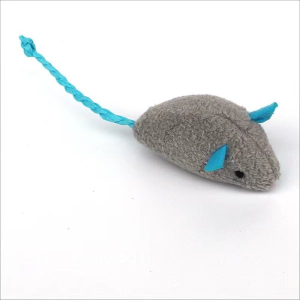 1 kpl imitoitu hiiri luova uusi lemmikkieläintarvikkeet kissan lelut pehmolelut harmaa sininen 12*3cm grayish blue