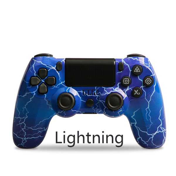 Trådlös Bluetooth-handkontroll med PS4/Slim/Pro, dubbel vibration, kompatibel med Windows, PC, iOS, Android
