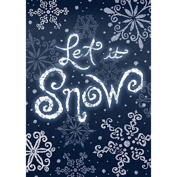 12x18 Tommer Dobbeltsidet Haveflag Vinterflag, Snefnug Krans Julevinter Haveflag Husflag Til Udendørs Have Dekoration Let It Snow