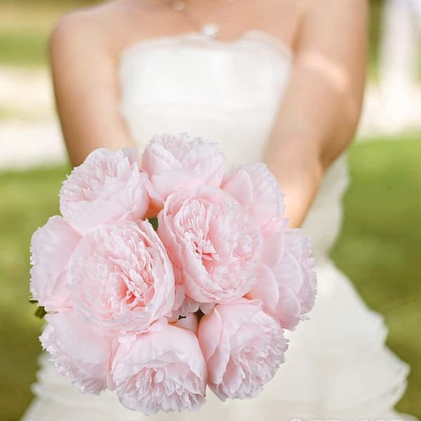 Kunstig peon, rosa, 1 bunt pink