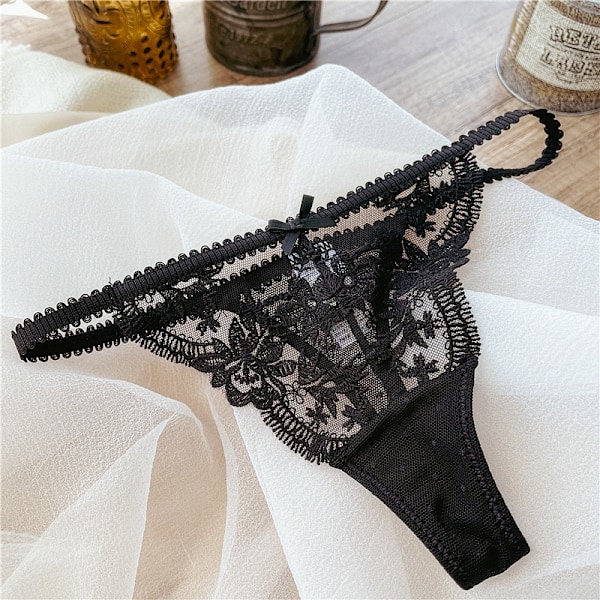 Två delar sexig string, romantisk, trendig, bekväm, transparent, vardagsplagg, inte skrymmande, lämplig för tjejer. XL