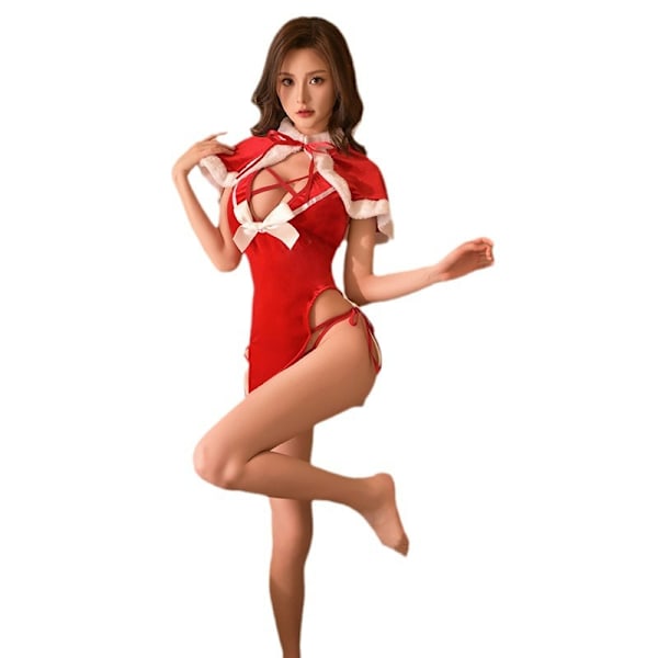 Sexig Lingerie - Julstrid - Rob Stil, Nattkläder för Kvinnor, Lockande Uniform för Förförelse, Perfekt för Småbystade