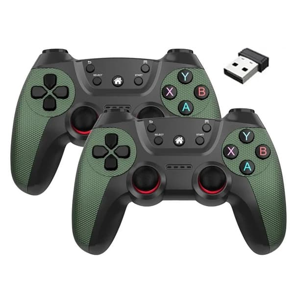 Gul 2.4G Trådløs Spillkontroller, Kompatibel med Linux, Android-telefon, PC og Smart TV, Joystick Gamepad