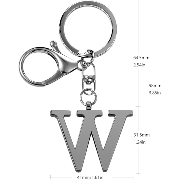 Kultaiset A-Z Kirjain Avaimenperät Naisille, Laukun Ripustuskorut, Lompakon Ripustuskorut Käsilaukuille, Metalliset Alfabetin Alkutaipaleen Kirjain Avaimenperät Black-w