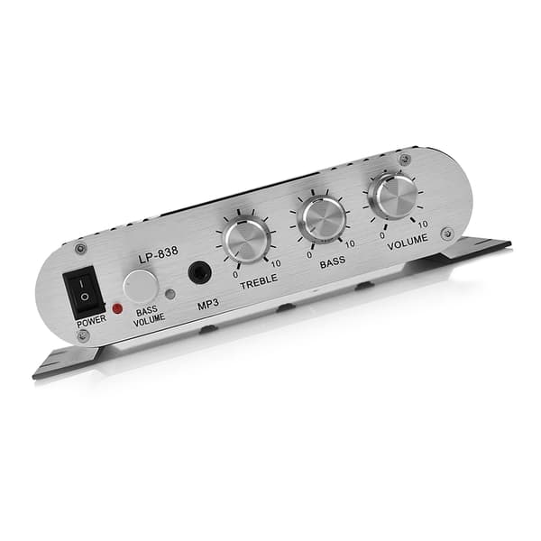 -Mini HiFi 2.1 Stereo Bas Auto Bil Hjemme Audio Effektforstærker Digital Forstærker Sort