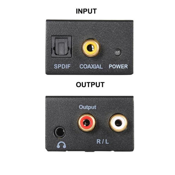 Digital til analog lyd RL-konverter koaksial eller Toslink digital