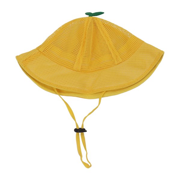 Barnens hinkhatt justerbar rep söt mesh andningsbar sommar solhatt gul yellow