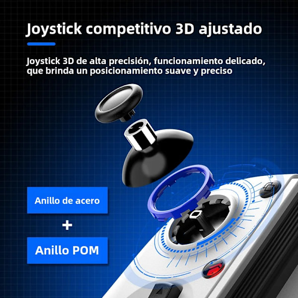 Vit BSP D11 Trådlös Handkontroll, Kompatibel med Switch Style, Android, iOS, PS3, PS4, Xbox