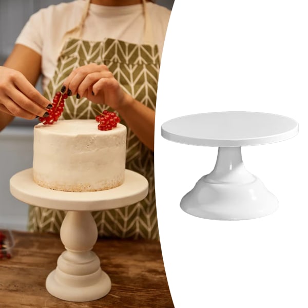 European style non-slip round cake stand metal cake stand suitable for wedding party anniversary small white small white