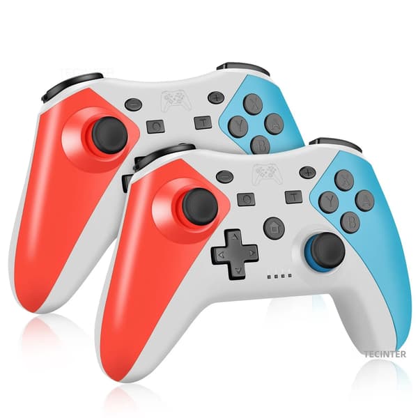 Medium hvit Bluetooth trådløs spillkontroller kompatibel med Nintendo Switch/Switch 2/Switch OLED/Switch Lite/Android/PC Joystick