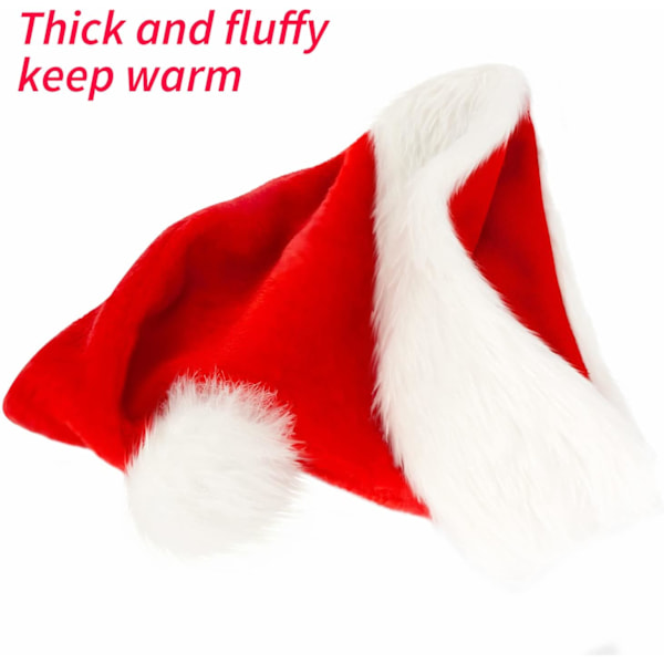 Tomtemössa, Julhatt för Barn, Unisex Sammet Bekväm Julmössa Extra Tjock Klassisk Päls 1pcs