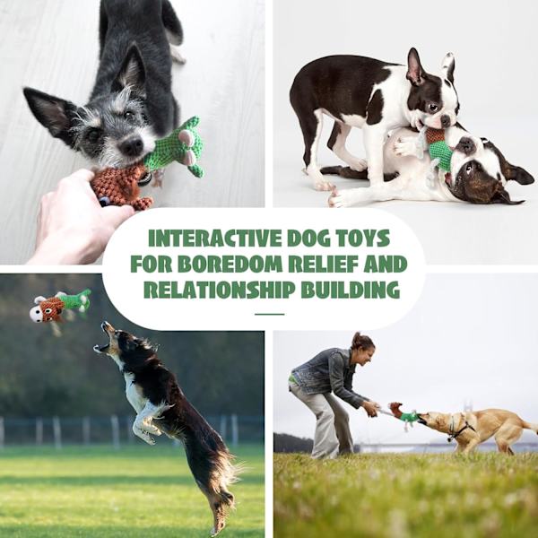 Kvækkende Hundelegetøj til Store Hunde, Plys Hundelegetøj til at Holde dem Beskæftigede, Træktov Fyldte Dyr Hundetyggelegetøj til Store Racer, Hvalpe Tyggelegetøj til Tandskæring