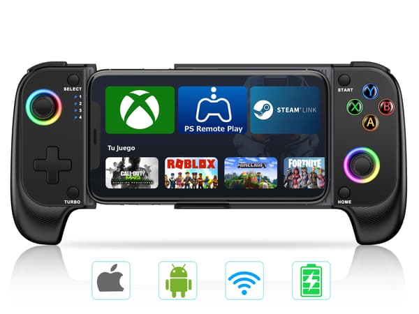 MC100 DinoFire Mobiltelefon Gamepad med Joystick og Bluetooth-kontroller Kompatibel med iPhone og Android Spillkontroller med Triggerknapp