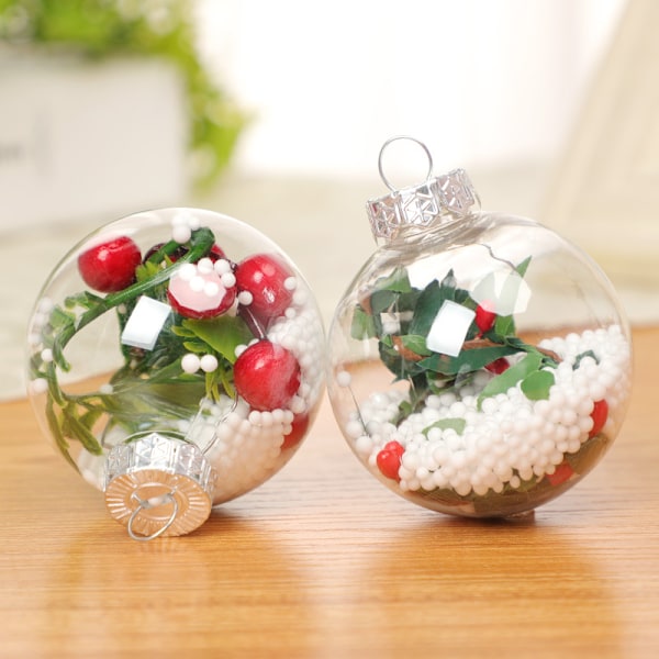 Akryl Julerkuler Transparent DIY Dekorasjoner som Sesongdekorasjoner 8cm A 8cm