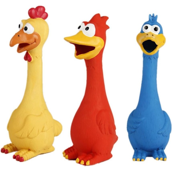 Gummikjærring Squeaky Hundefiler for Små, Mellomstore eller Store Hunderaser, Lek Henting, Reduser Separasjonsangst Red