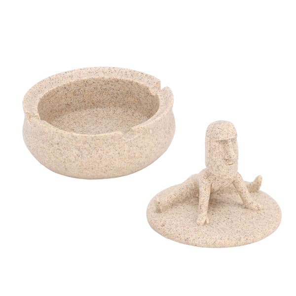 Påskharts Moai-statyer, unika hemdekorationer med lock.