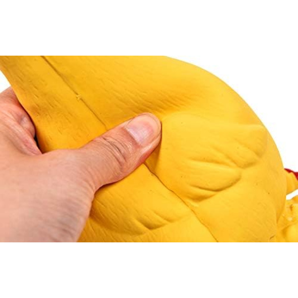Gummikyckling Pipande Hundleksaker för Små, Mellan eller Stora Ras, Hämta, Minska Separationsångest Yellow