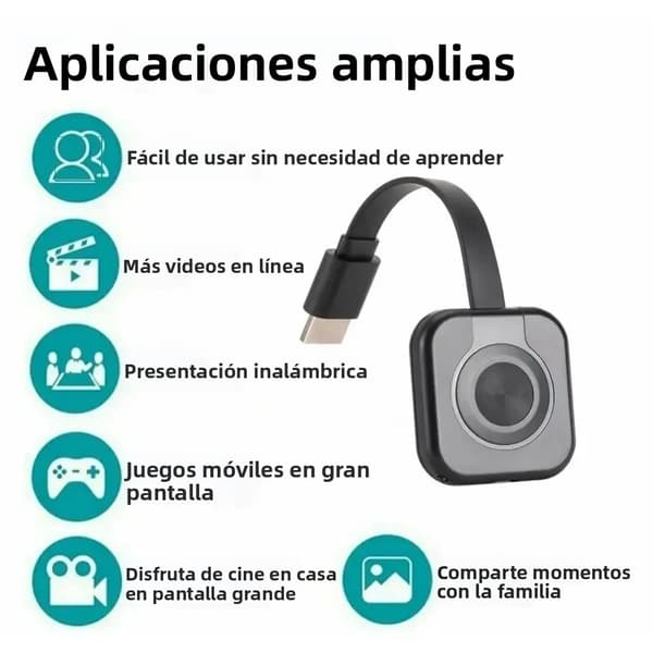 WiFi-skjermadapter Trådløs HDMI-skjermspeilingsmottaker for iOS Android PC TV-projektor