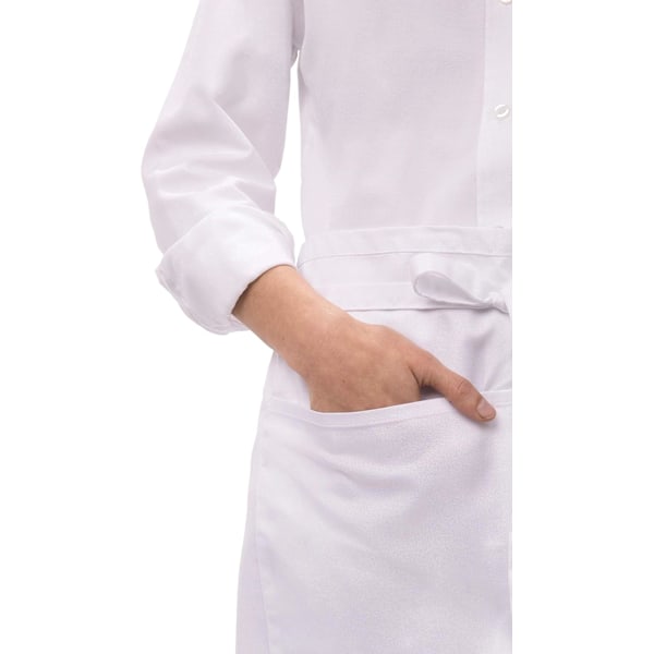 Unisex Halv Bistro Server Forklæde White