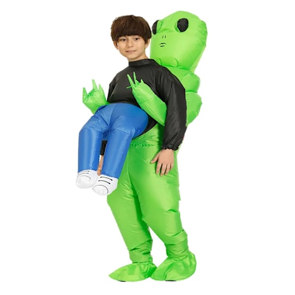 Uppblåsbar Alien-dräkt för barn 120-140cm