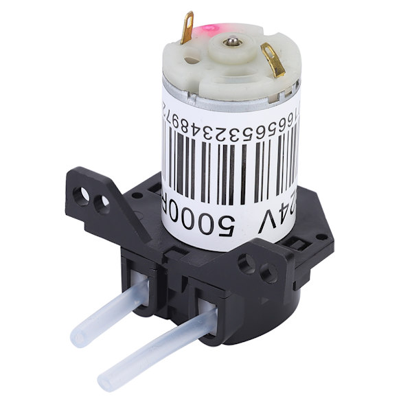 Højre vinkel selvpumpende minipumpe peristaltisk pumpe med silikoneslange til eksperiment (24V) sort