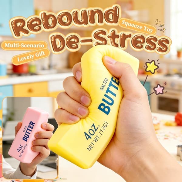 Fidgetlegetøj, Langsomt Stigende Dumpling Ost Smør Squishy, Sensorisk Stressaflastende Legetøj, Angstaflastning, Festgave, 2-pak