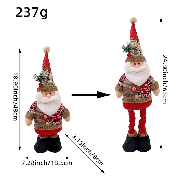 Julteleskopdockor: Stående Tomtefigurer för Fönsterdisplay! Charmig Juldekoration för att Förliva Julstämningen