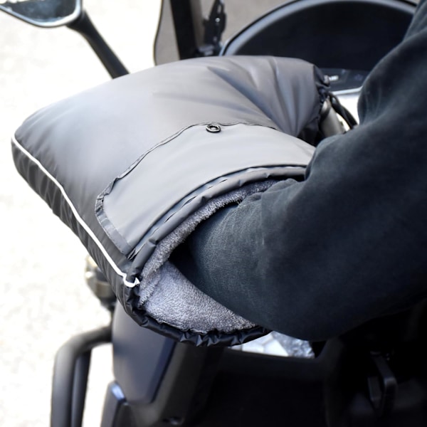 Vattentäta Termiska Foder Extra Tjocka Vinter Styrhandskar Muffar Vantar för Scooter Moped Motorcykel