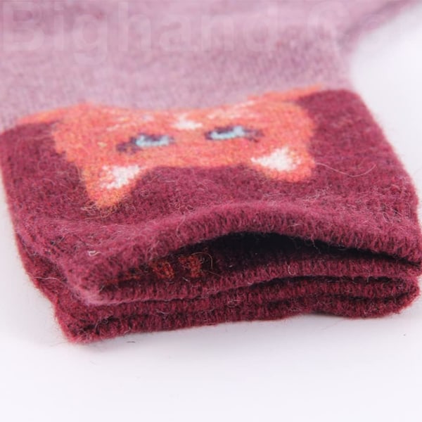 5 Par Dame Vintage Stil Tykke Uld Varme Vinter Strømper A16