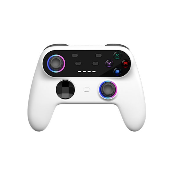 Helt Sort NSpro Trådløs Gamepad, Kompatibel med Switch-stil, RGB-belysning, PS3, Android, iOS 13+ Bluetooth