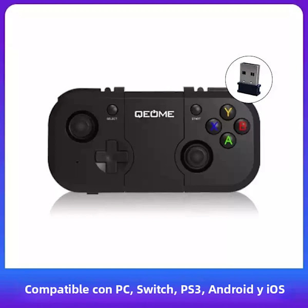 QEOME Style Multiplatform Bluetooth-spilcontroller med modtager, kompatibel med iPhone, Android, PC og Switch