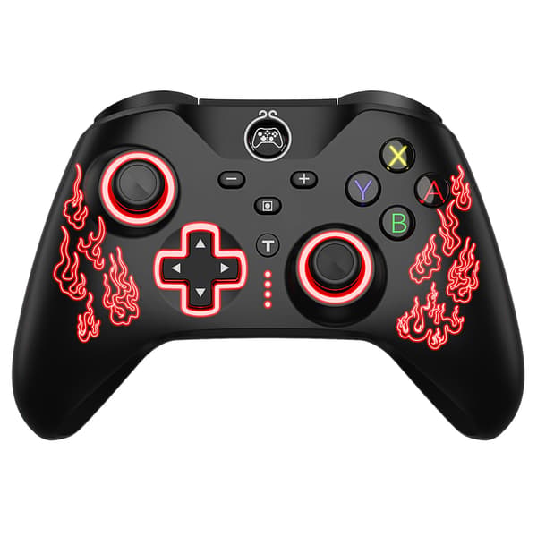 Spider Mønster Trådløs Spilcontroller med Turbo & 6-Akser, Kompatibel med Switch, PC, Mobil