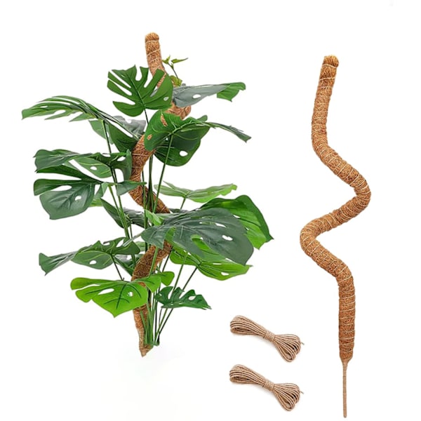 2-pack Mosspåle, 45 tum Böjbar Mosspåle för Växter, Mosspålar för Klätterväxter inomhus, Kokosfiberpålar Stödpinnar för Krukväxter 45inch