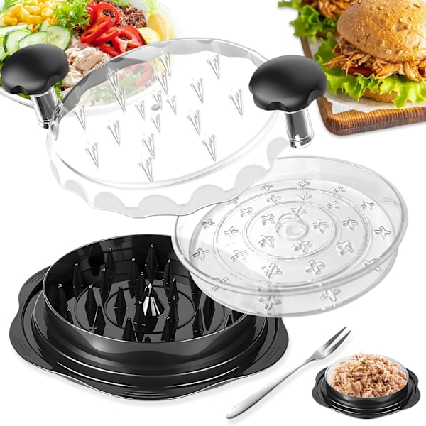Kanankoipien Raastin, Suuri Kanankoipien Raastin Työkalu Kierteellä ja Haarukalla, Näkyvä Lihan Raastin Kone, Ergonomiset Kahvat, Liukumaton Nauha, Sopii C Black