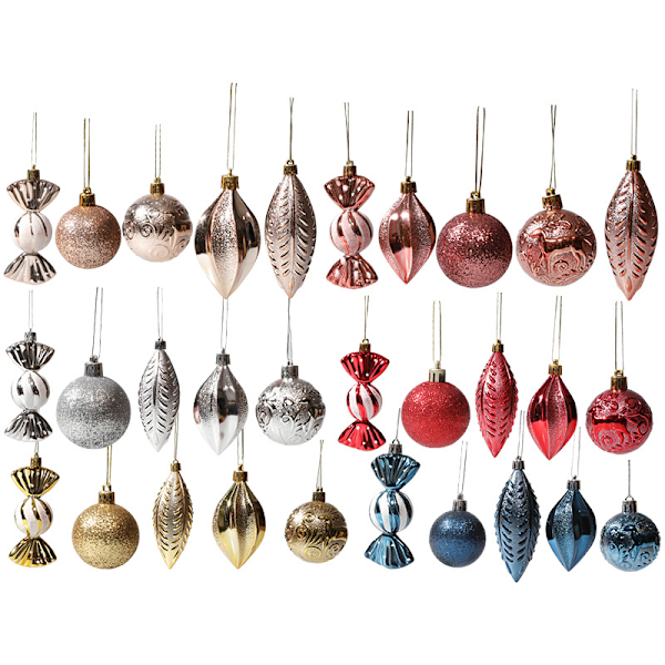 Julekuler Plastjulekuler for julepynt Rose Gold