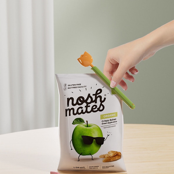 Tulpan Magnetförslutningsklämma Mat Plastpåse Fuktsäker Färschetsklipp Mjölkpulverförslutare Snacks Förslutningsklämma