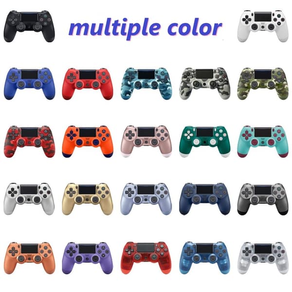 Navyblå trådløs controller, kompatibel med PlayStation 4 med vibration, inkluderer USB-ladekabel - Ergonomisk design til gaming