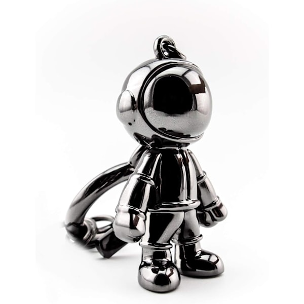 Musta Robot-Avaimenperä Miehille Luova Avaruusmies Auton Avaimenperä Renkaana Toimistoon Reppuun Lompakkoon Koristeeksi Black