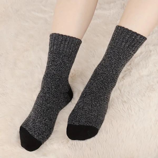 Herrar Höst - Vinter Mid - Calf Sockor: 5 par Andningsbara, Tjocka och Varma Sportstrumpor! Anti - lukt och Hållbara med Dubbel - Trådsdesign