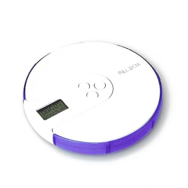 Automatisk pilledispenser med 7 dagers elektronisk medisinbehandling purple