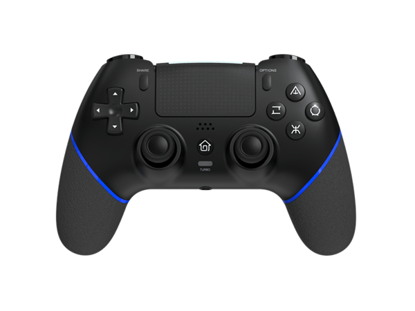 Svart och blå trådlös spelkontroll, kompatibel med PS-konsoler, Bluetooth