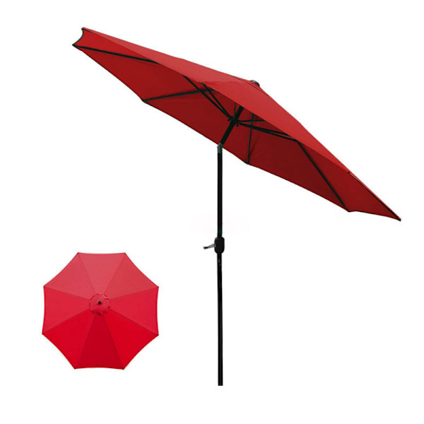 Reserveovertræk til parasol, 8 ribber, 3 m, vandtæt, anti-uv, reservebetræk Red