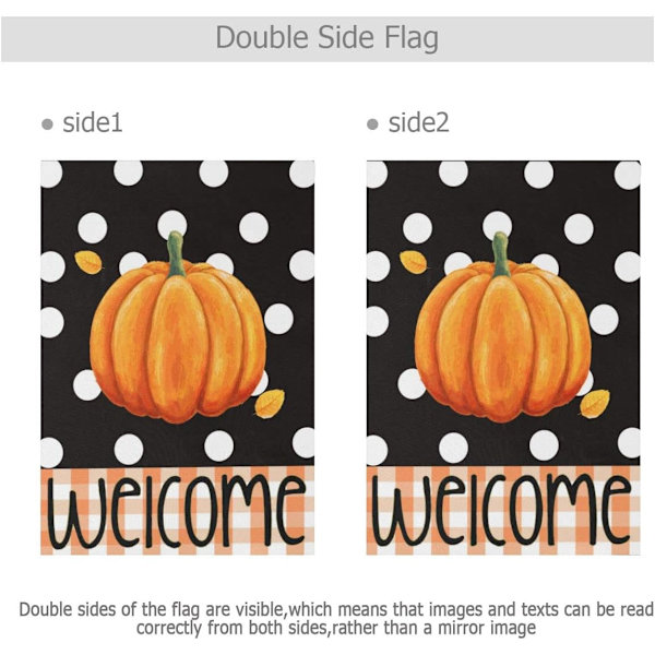 Glædelig Jul Træ Rød Haveflag Vinter Snefnug Dobbeltsidet Flag 12\" x 18\", Jul Rustik Vinter Sne Ferie Nytår Lille Haveflag Banner Pumpkin