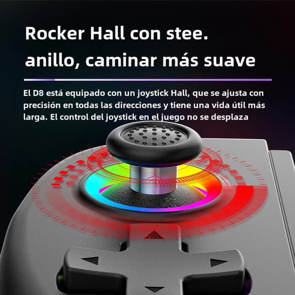 D8 Grå RGB Trådløs Tablet Controller Kompatibel med Switch, Android & iOS