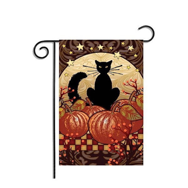 Halloween-koristelippu puutarhaan, joululippu, kaksinkertainen lippukankaasta (D)