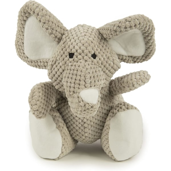 Checkers Elefant Squeaky Plush Hundelegetøj, Chew Guard Teknologi - Grå, Stor