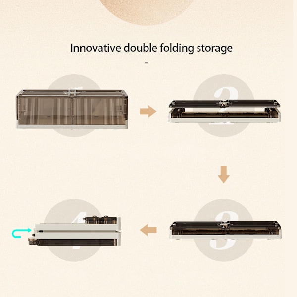 Underbed Opbevaringsboks Husholdning Flad med Hjul Skuffe Tøj Dyne Plast Organiserende Underbed Opbevaringsboks Opbevaring 82*40*20cm