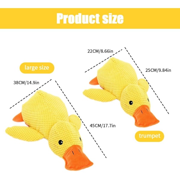Quack-Quack Andedukke Hundefile, 2024 Nyeste Holdbar The Mellow Dog Rolig Andedukke Hundefile, Gul Stuffet Andedukke Hundefile for Hunder Innendørs Valp (Gul) Green