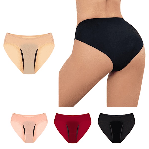 Cool and invisible underwear with four layers for maximum comfort, triangle shaped shorts, four pieces as a set.