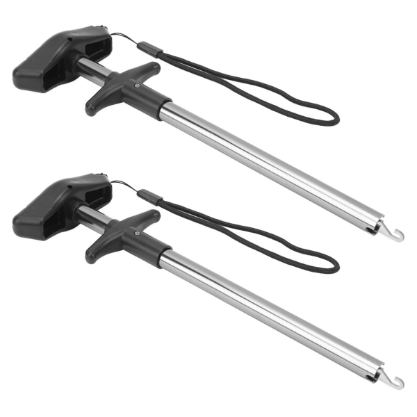 2-pack bärbar T-bar krokutdragare fisk krokutdragare verktyg enkel räckvidd aluminium fisk krokutdragare silver L Silver L